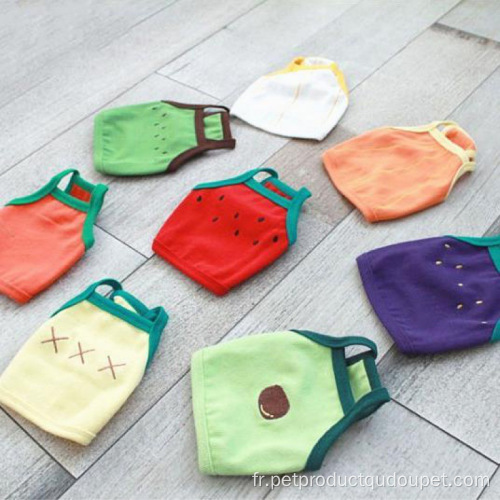 Gilet pour animaux de compagnie en tissu tricoté avec bretelles en pastèque kiwi